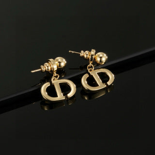 Dior Lumière Initial Charm Earrings