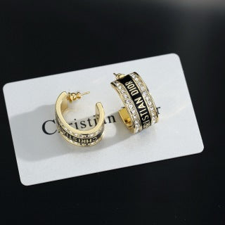 Dior Atelier Script Hoop Earrings