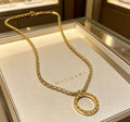 Bvlgari Gold Circle Pendant Necklace – Elegant Luxury Jewelry