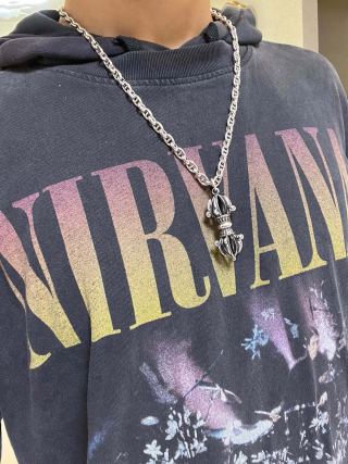 Gucci Interlocking G Ornamental Cross Pendant Chain Necklace