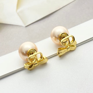 Dior Perle Noire Bow Pearl Earrings