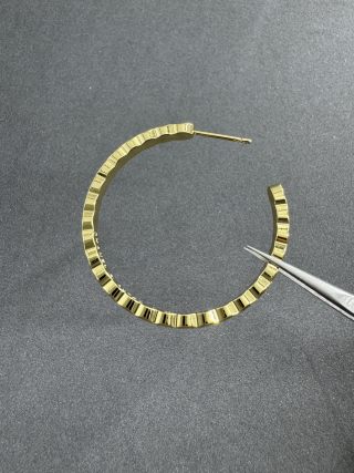 CHANEL Aurette Woven Hoop Earrings