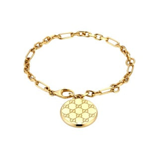 Gucci GG Monogram Medallion Link Bracelet
