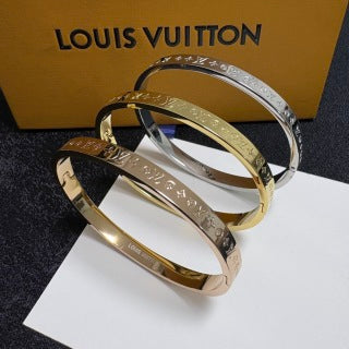Louis Vuitton Triple Monogram Engraved Bangle Bracelet