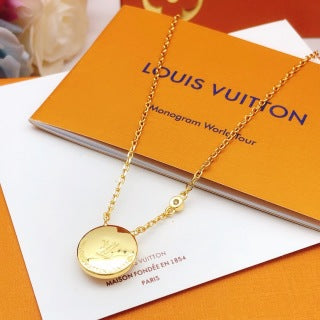 Louis Vuitton Pink Blossom Medallion Pendant Necklace