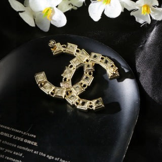 CHANEL Color Mosaic CC Embellished Brooch