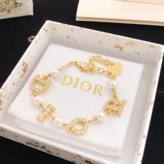 Dior Perle Initial Charm Bracelet