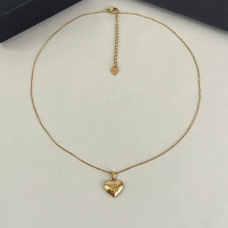 YSL Petite Heart Charm Chain Necklace