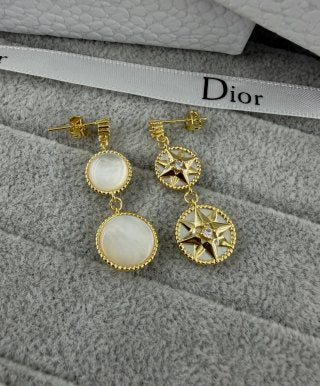 Dior Astral Double Star Drop Earrings