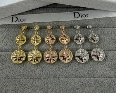 Dior Astral Double Star Drop Earrings