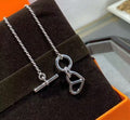 Hermès H Perforé Toggle Pendant Necklace