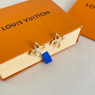 Louis Vuitton Blossom Petal Crystal Stud Earrings
