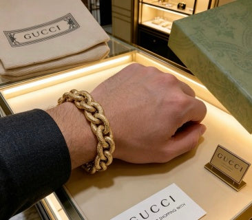 Gucci Chunky Interlocking Link Chain Bracelet
