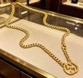 Gucci Interlocking G Long Chain Pendant Necklace