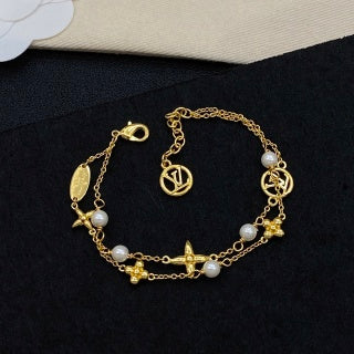 Louis Vuitton Pearl Blossom Charm Chain Bracelet