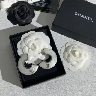 Chanel Pearl Shell Statement Earrings