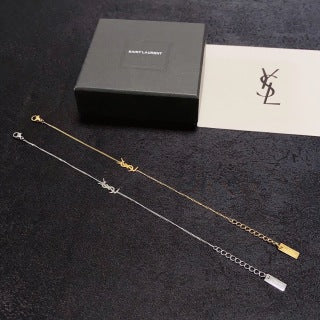 YSL Minimal Tag Chain Bracelet