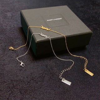 YSL Minimal Tag Chain Bracelet