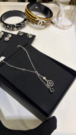 Chanel Elegant Layered Signature Pendant Necklace