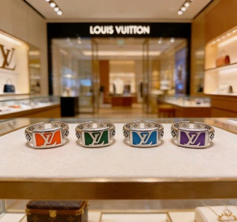 Louis Vuitton Rainbow Monogram Band Ring
