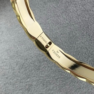 CHANEL Pavé Lattice Cuff Bracelet