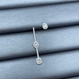 Messika Lucky Move Diamond Drop Stud Earrings
