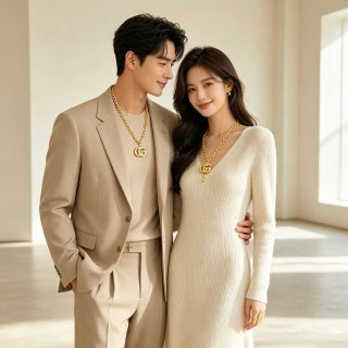 Gucci Interlocking G Mini Pendant Chain Necklace