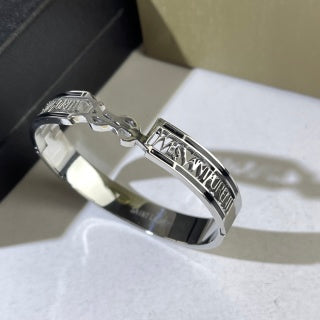 YSL Monogram Link Crystal Cuff Bracelet