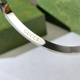 Gucci GG Pavé Oval Medallion Cuff Bracelet