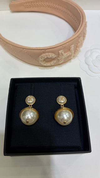 Chanel Timeless Pearl Statement Earrings