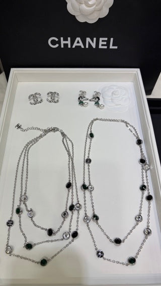 Chanel Midnight Gemstone Layered Necklace