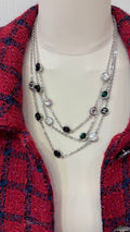 Chanel Midnight Gemstone Layered Necklace