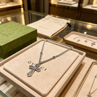 Gucci GG Cross Pendant Chain Necklace