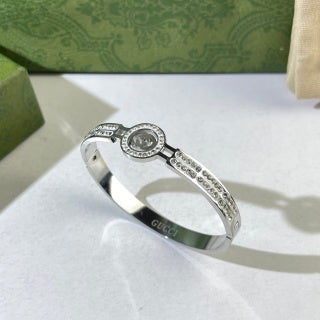 Gucci GG Medallion Pavé Crystal Cuff Bracelet