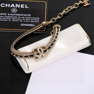 CHANEL Woven Chain Link Bracelet