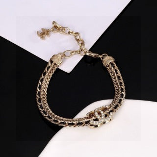 CHANEL Woven Chain Link Bracelet