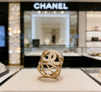 CHANEL Infinite Bloom CC Statement Ring