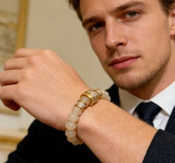 Bvlgari Pearl Beaded Gold Accent Bracelet – Elegant Luxury Jewelry