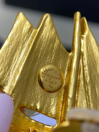 YSL Voyage Doré Sailboat Clip Earrings