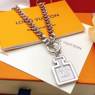 Louis Vuitton Signature Lock Chain Necklace