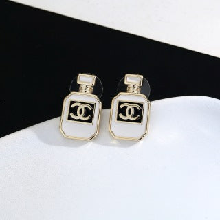 CHANEL Signature Perfume Bottle Stud Earrings