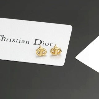 Dior Étoile Gold CD Stud Earrings