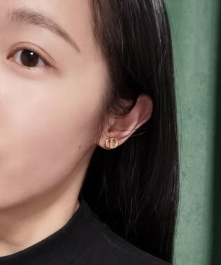 Dior Étoile Gold CD Stud Earrings