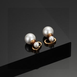 Dior Liora Pearl Orbital CD Stud Earrings