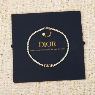 Dior Liora Pearl Letter Pendant Necklace