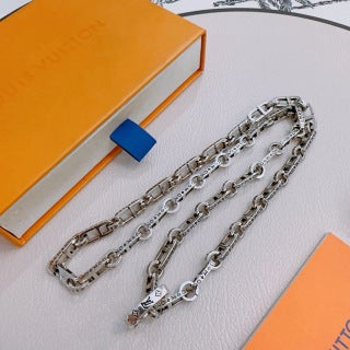Louis Vuitton Layered Link Chain Necklace