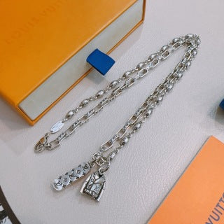 Louis Vuitton Monogram Charm Link Necklace