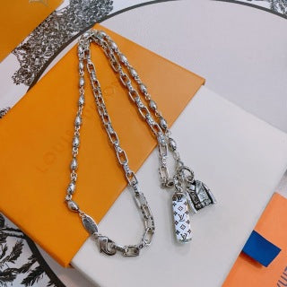 Louis Vuitton Monogram Charm Link Necklace