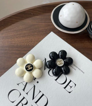Chanel Floral Signature CC Pin Brooch