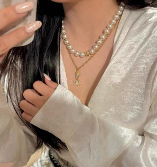 Chanel Classic Pearl Gold Chain Necklace – Elegant Luxury Fashion Jewelry